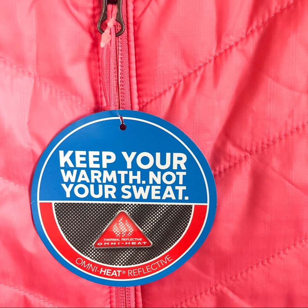 columbia | pink omni heat quilted vest small - Picture 4 of 8